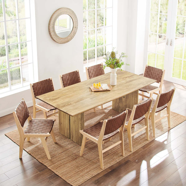 Amistad 86" Wood Dining Table - Oak