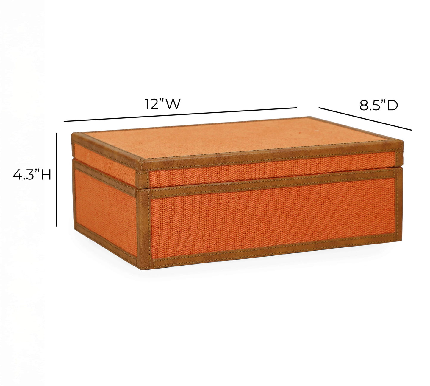 Acre - Cotton Jute Jewelry Box - Orange