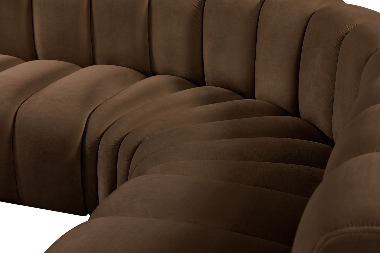 Arc - Velvet Modular U-Shaped Sectional