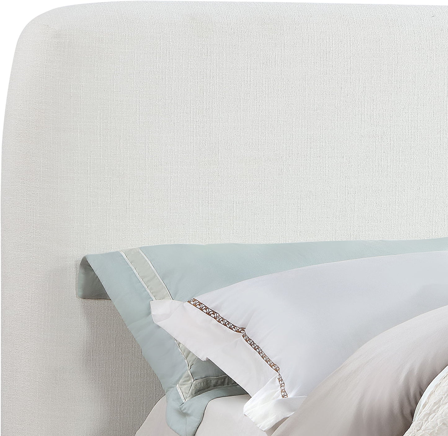 Rigby - Linen Bed With Natural Base