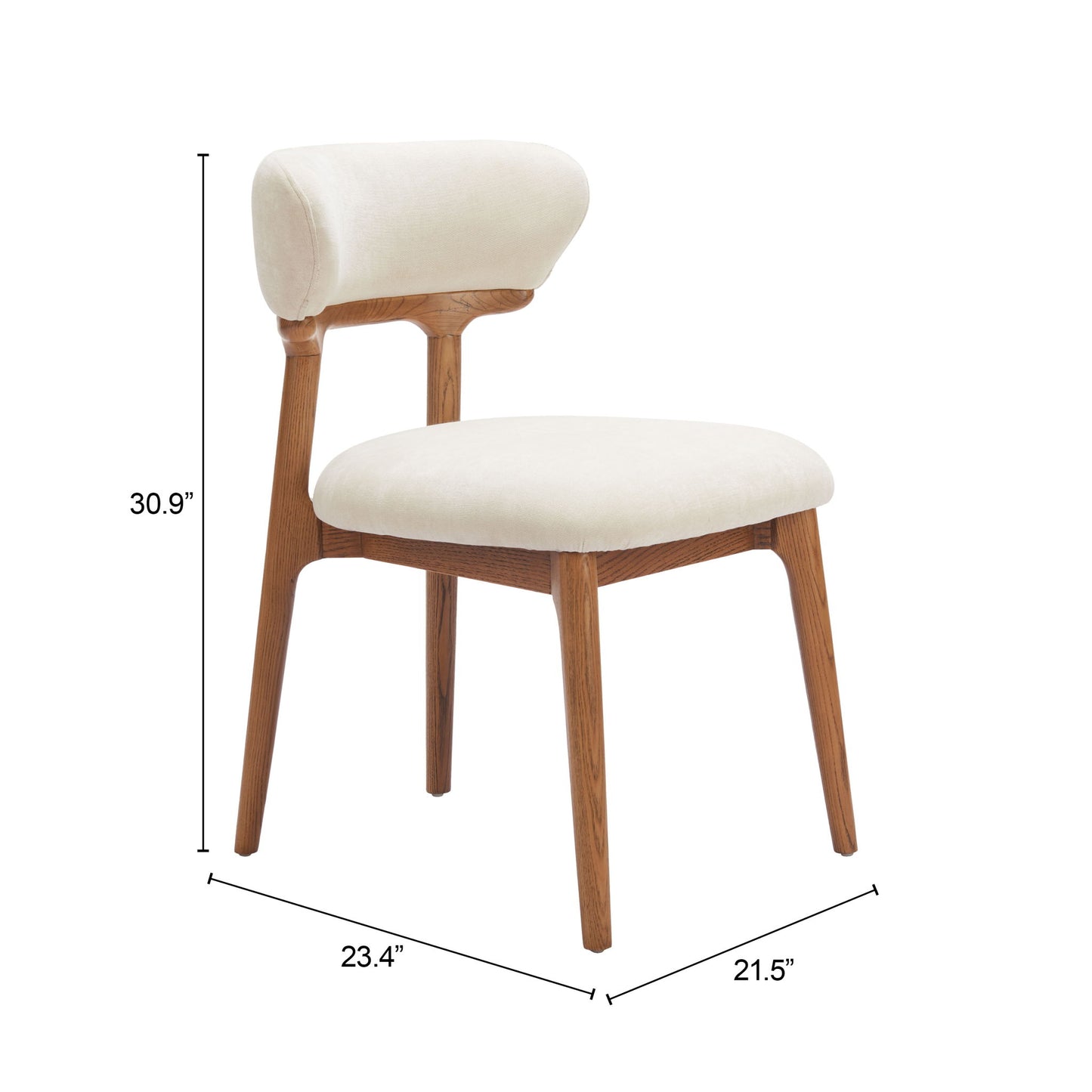 Cedar - Dining Chair (Set of 2) - White / Walnut