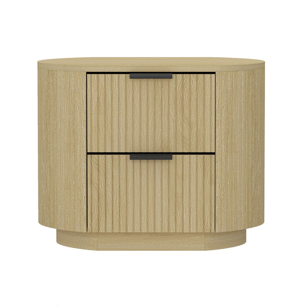 Olivia - 2-Drawer Nightstand - Natural Oak