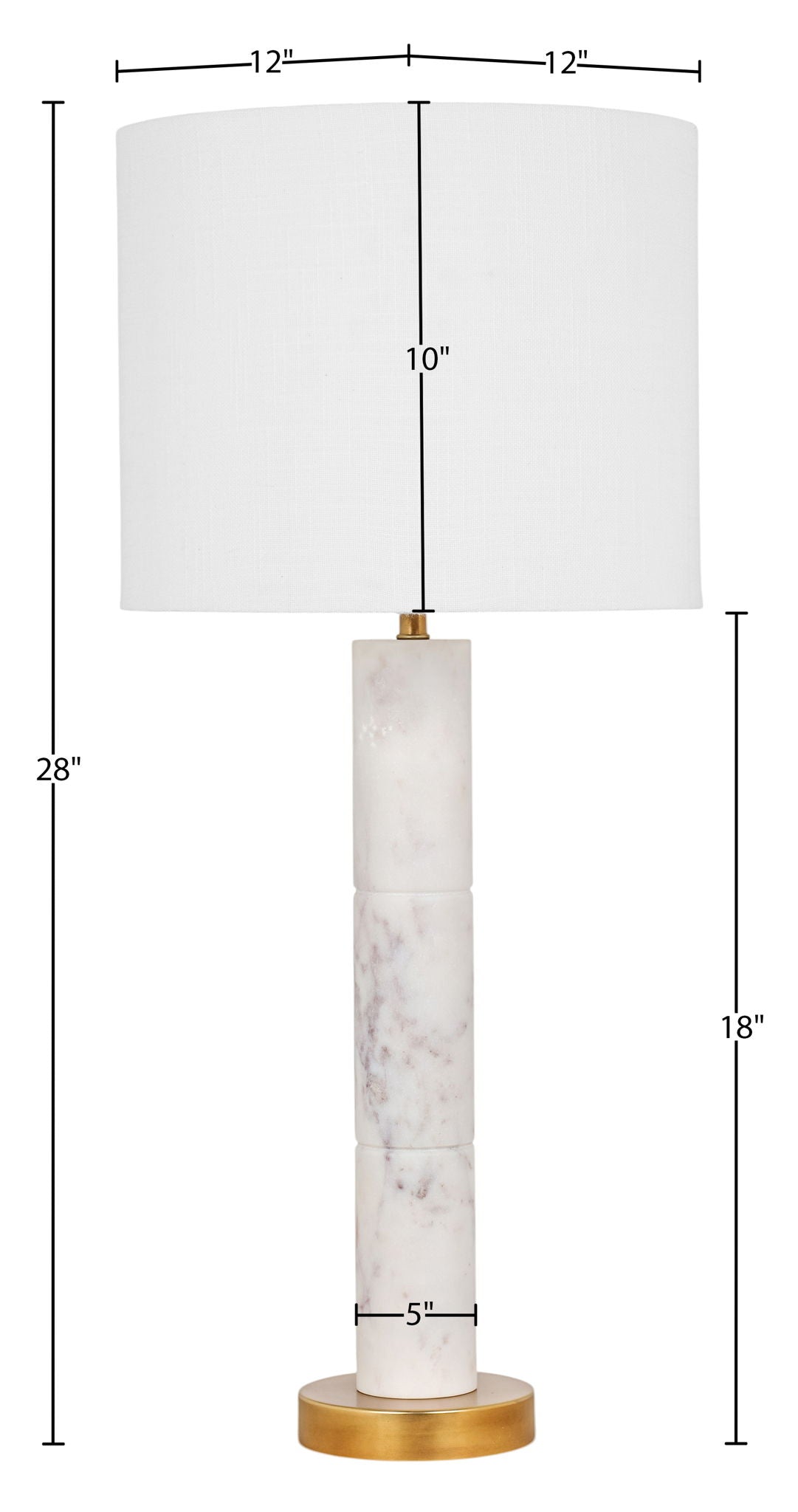 Opaline - Linen Textured Fabric And Brass Table Lamp