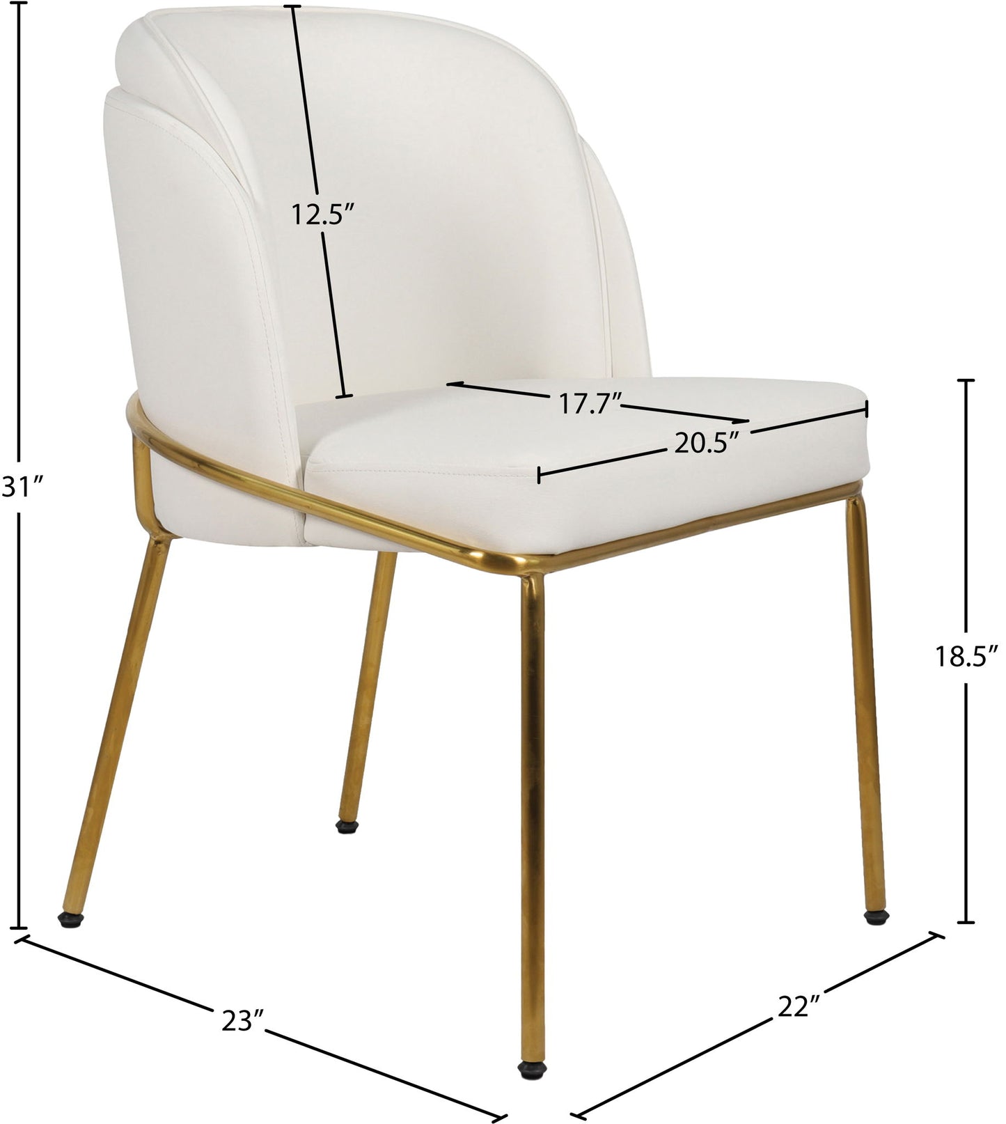 Jagger - Dining Chair (Set of 2) - Gold Base