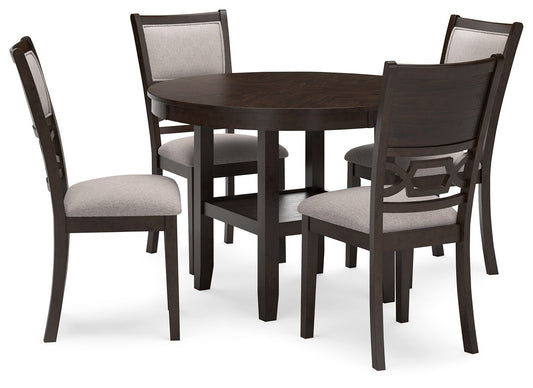 Langwest - Dining Room Table Set (Set of 5) - Brown