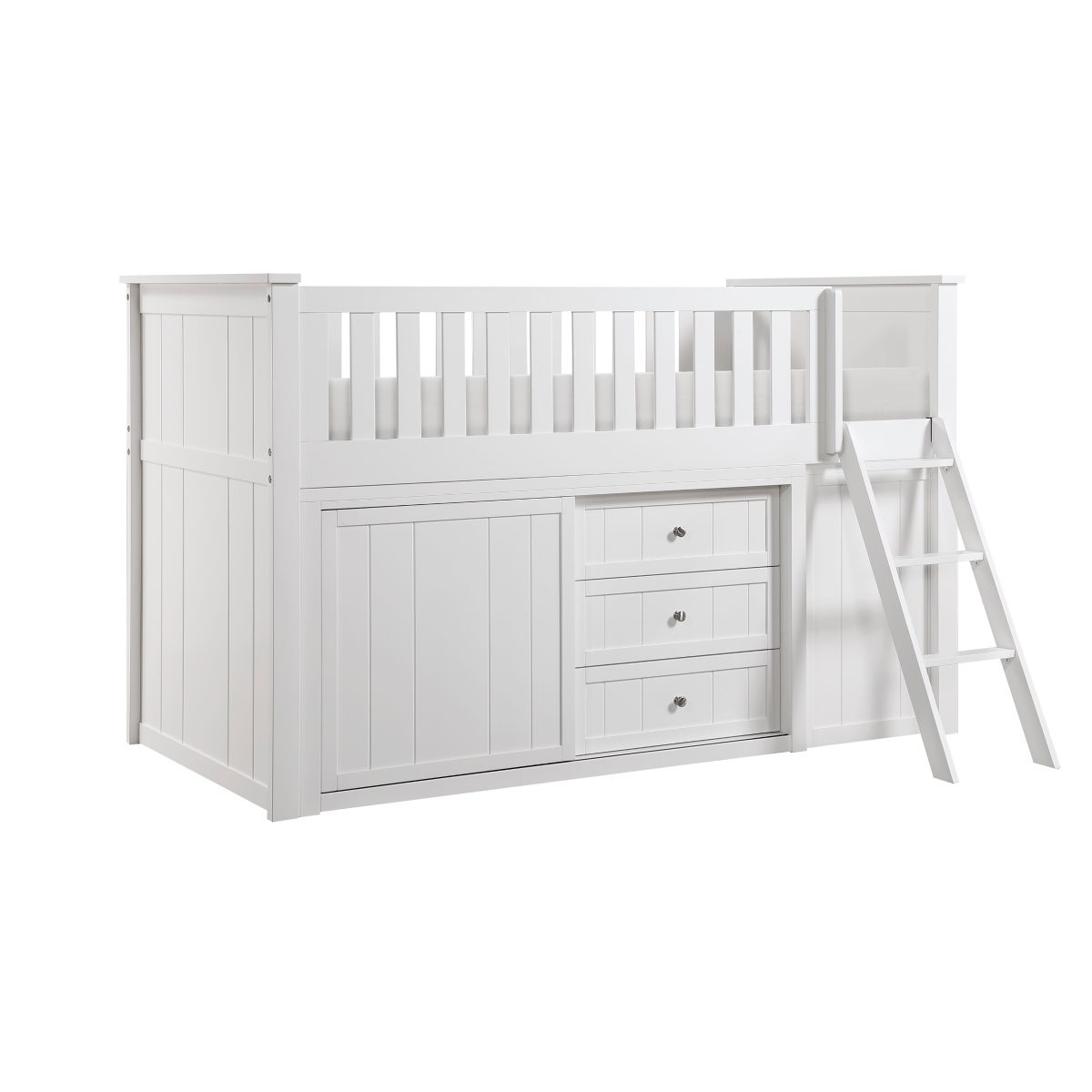 Galen Low Loft Bunk with Bookcase and Dresser