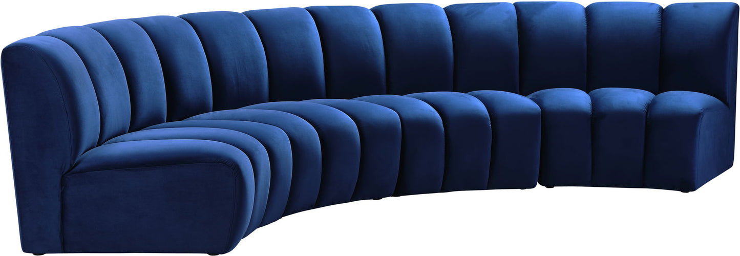 Infinity - 4 Piece Velvet Modular Sectional
