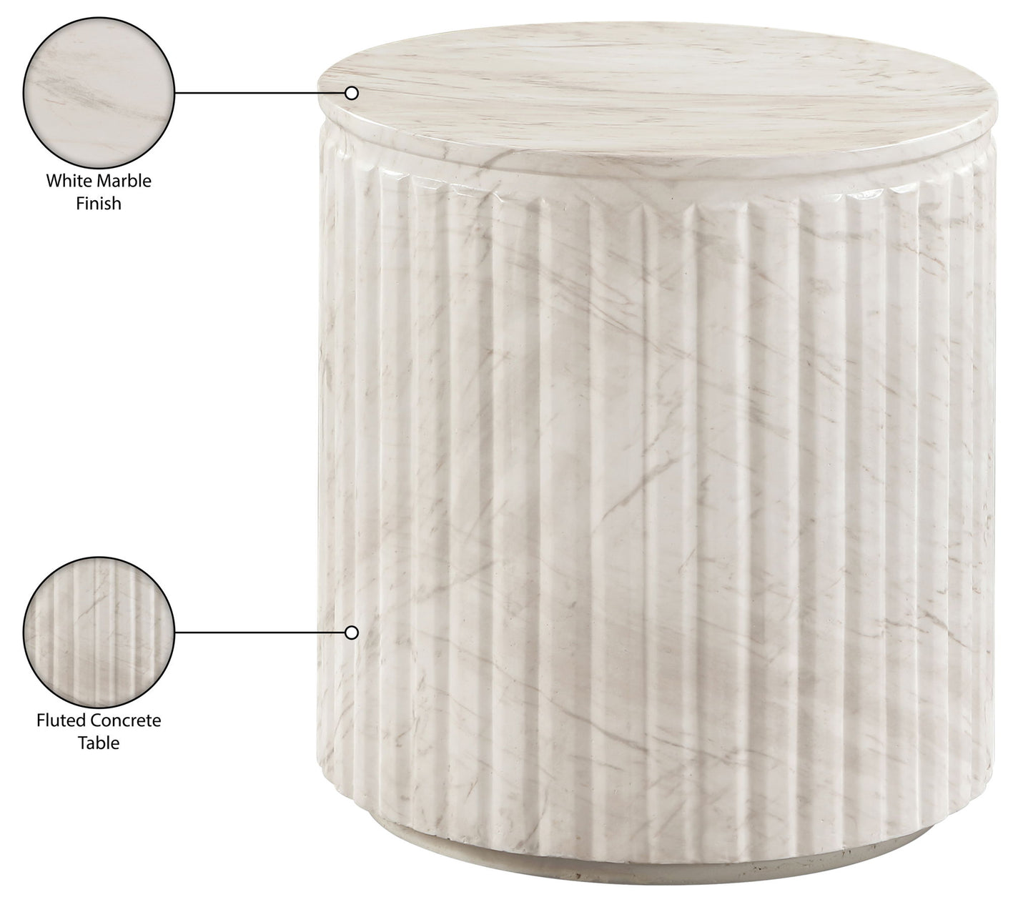 Catania - Concrete Indoor/Outdoor End Table