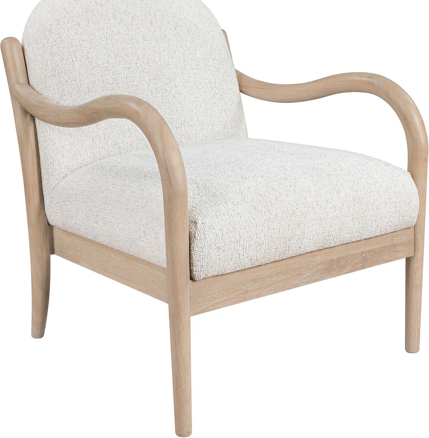 Helmsley - Performance Fabric Upholstered Accent Chair - Cream / Natural