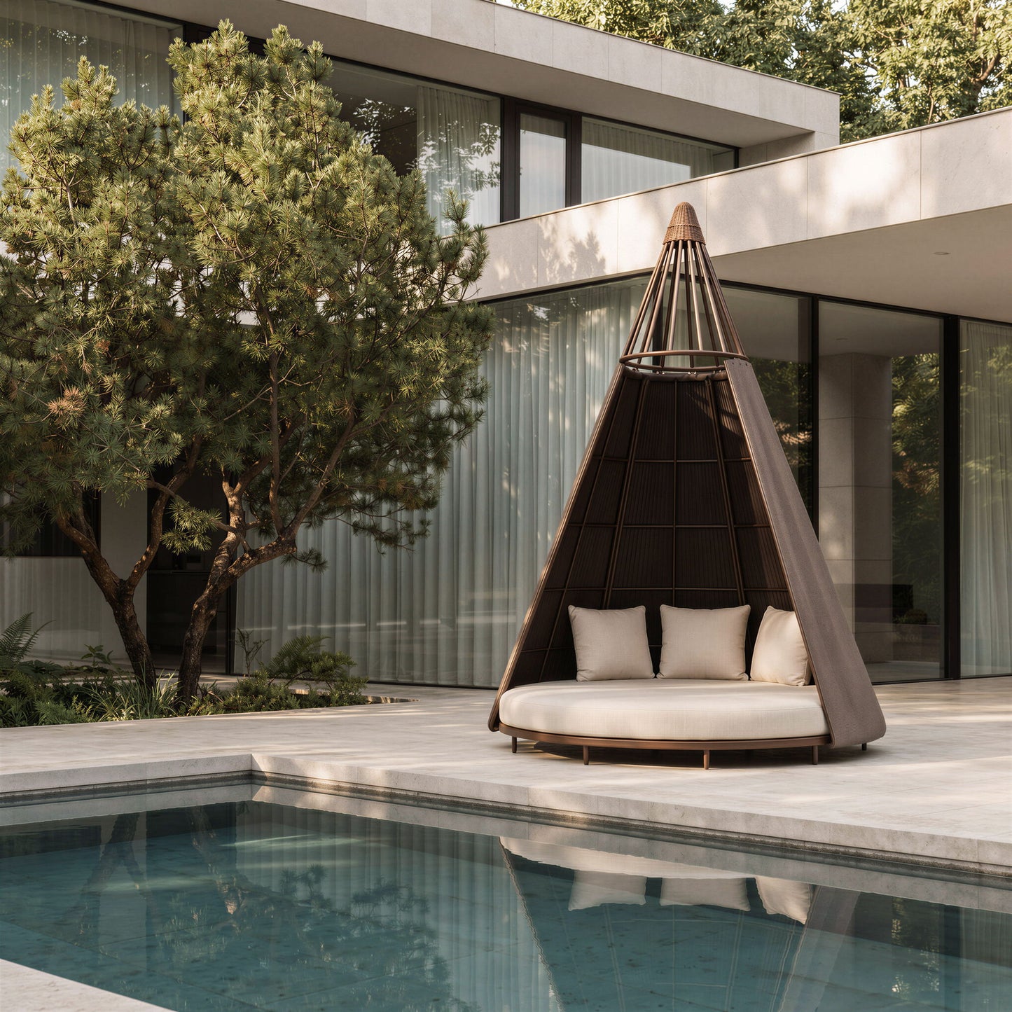Astoria - Daybed - White / Dark Brown