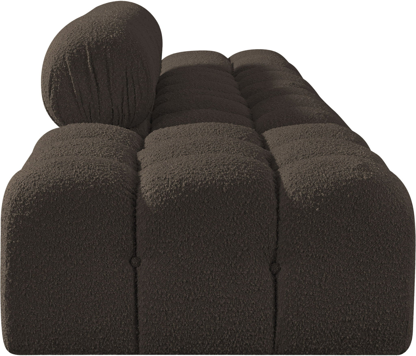 Ames - 4 Piece Boucle Upholstered Modular Sofa With 2 Backless Seats