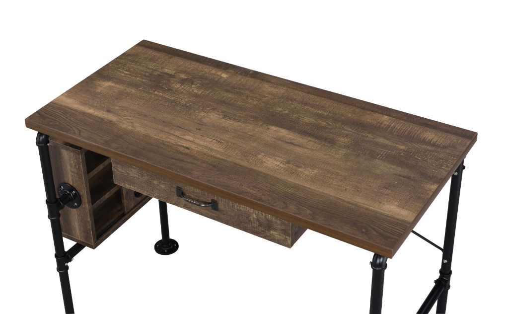 Endang - Writing Desk - Weathered Oak & Black