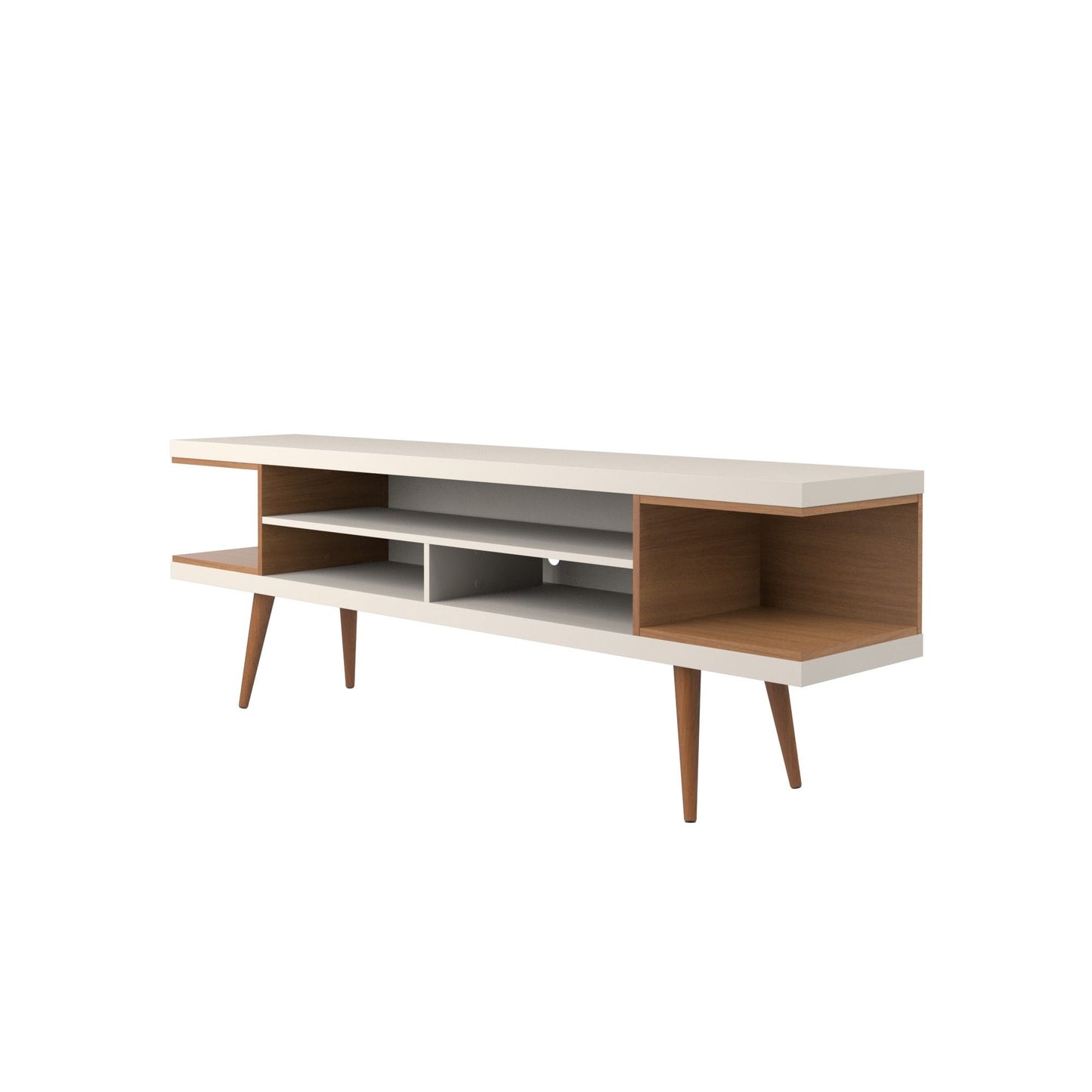 Manhattan Utopia - TV Stand - Off White And Maple Cream