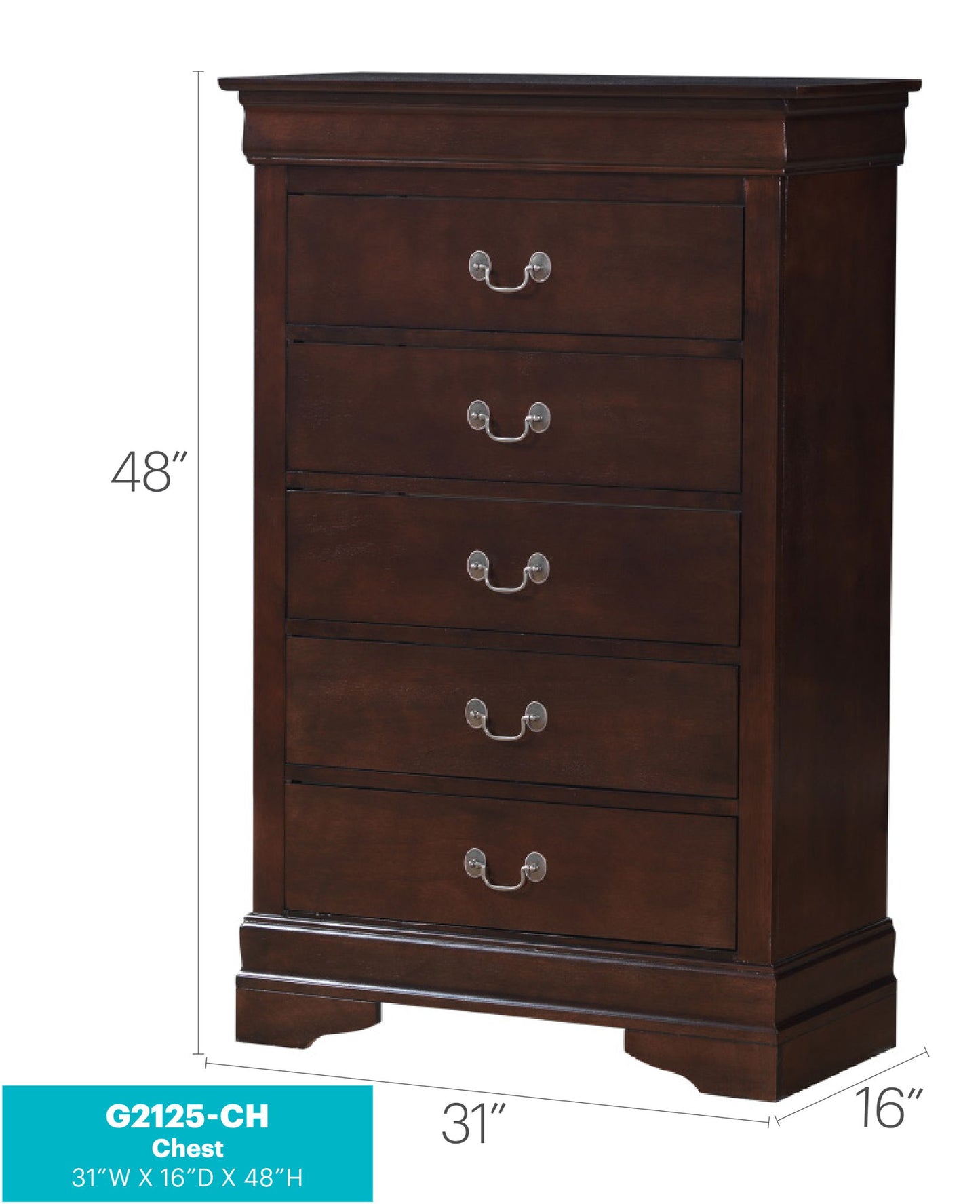 Glory Furniture - Louis Phillipe - Wooden Chest