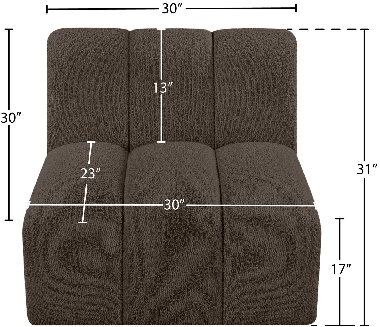 Arc - Boucle Fabric Straight Chair