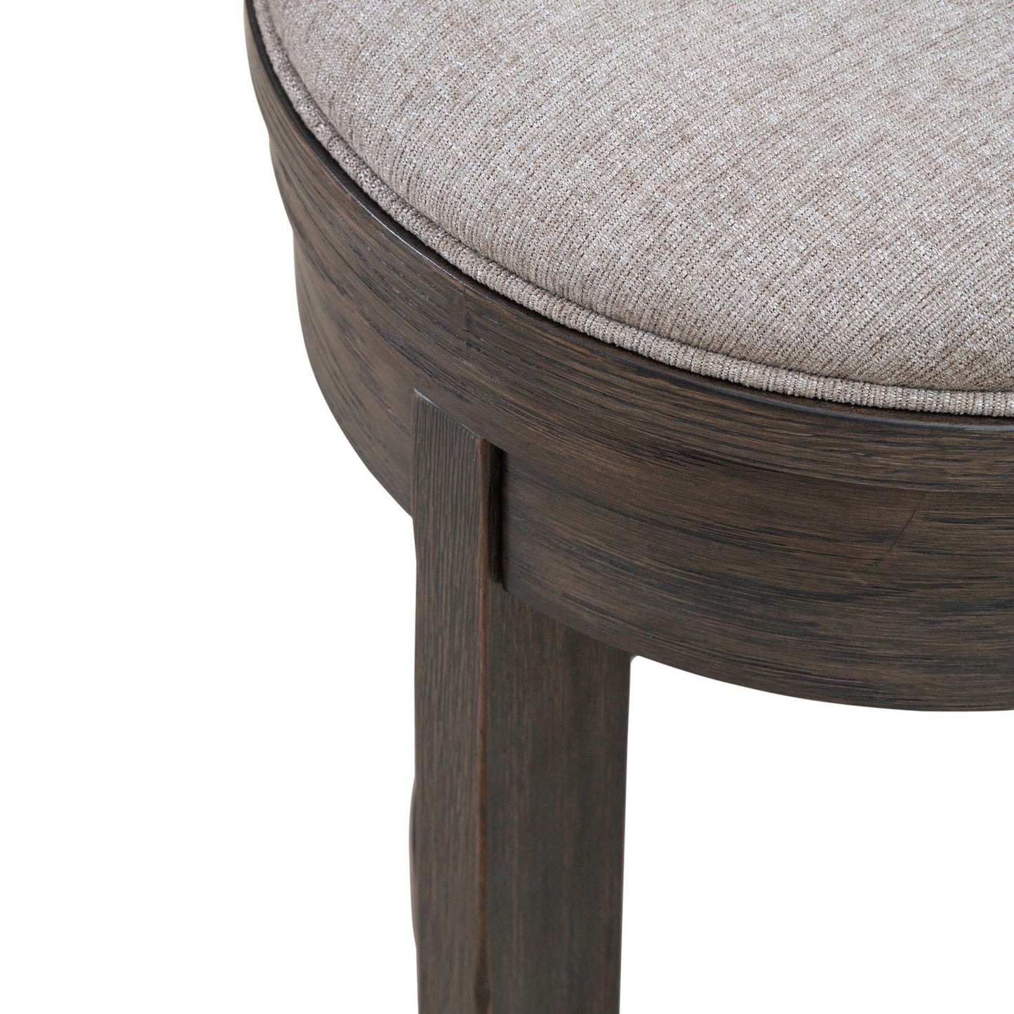 Lennox Hill - Upholstered Swivel Console Stool - Bark