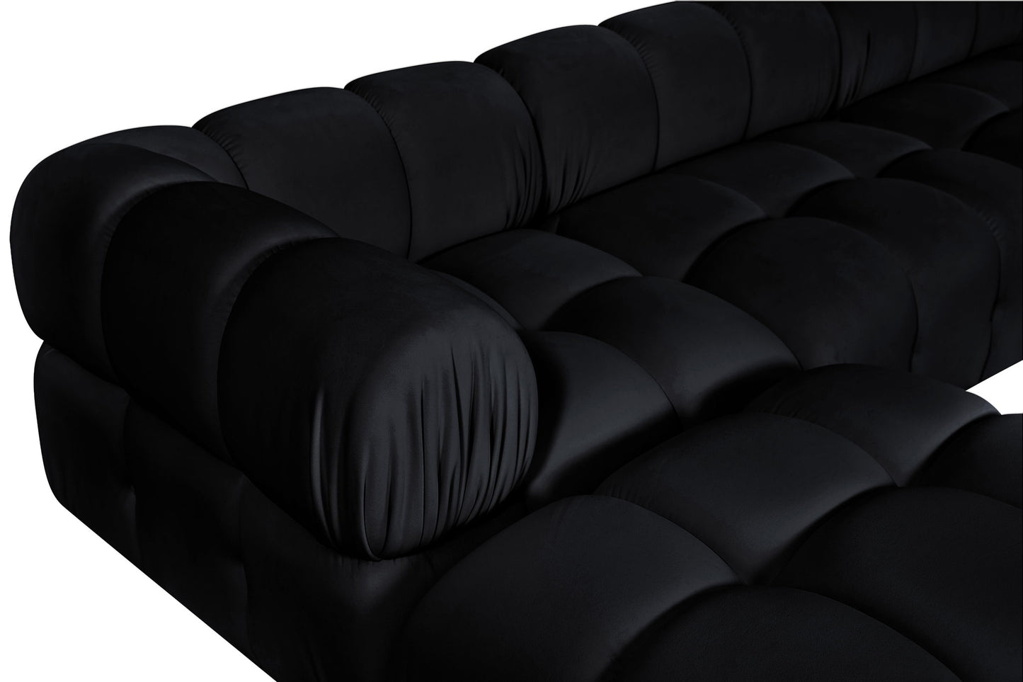 Orin - Velvet 4 Piece Modular Sectional With Chaise