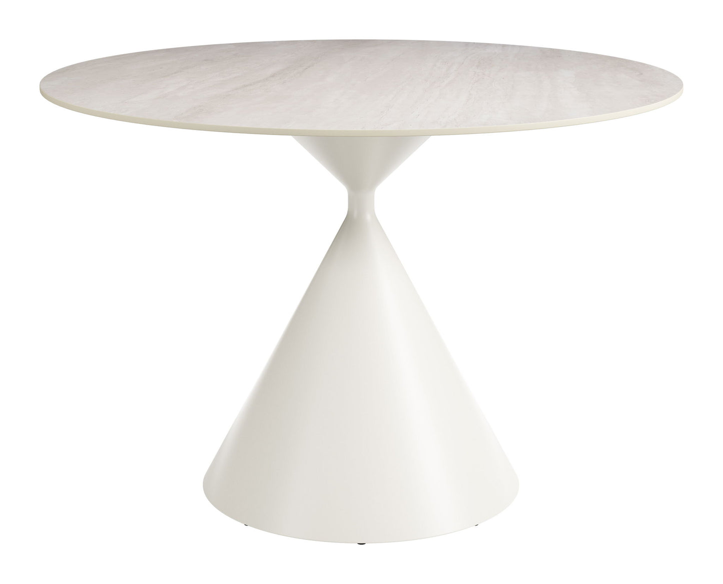 Plinn - Dining Table - Light Beige / White