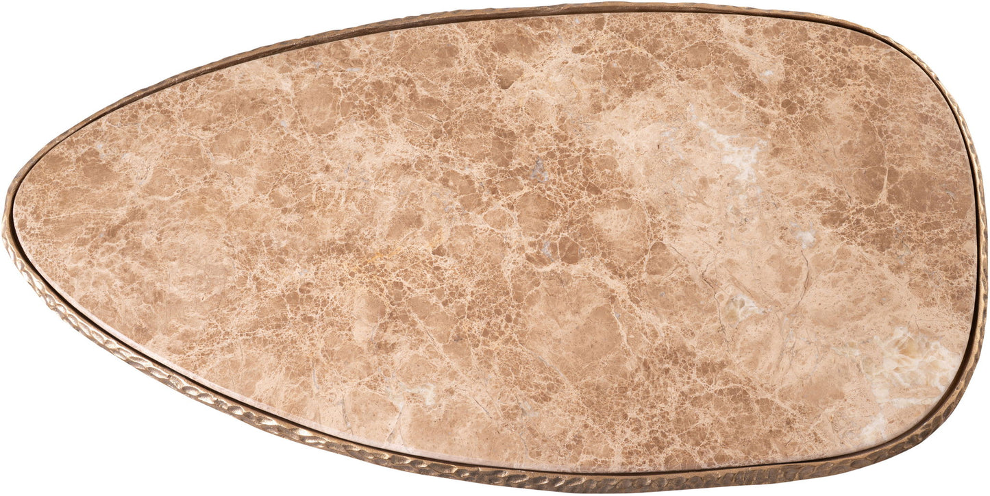 Gild - Aluminum Base And Genuine Marble Top Table