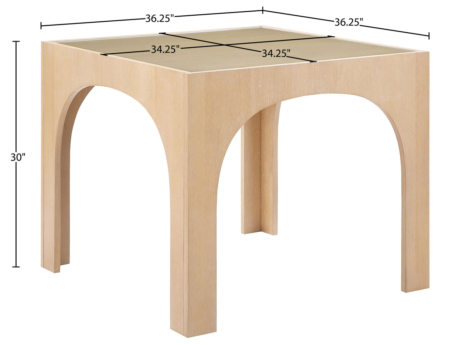 Waldorf - Tempered Glass Top Table