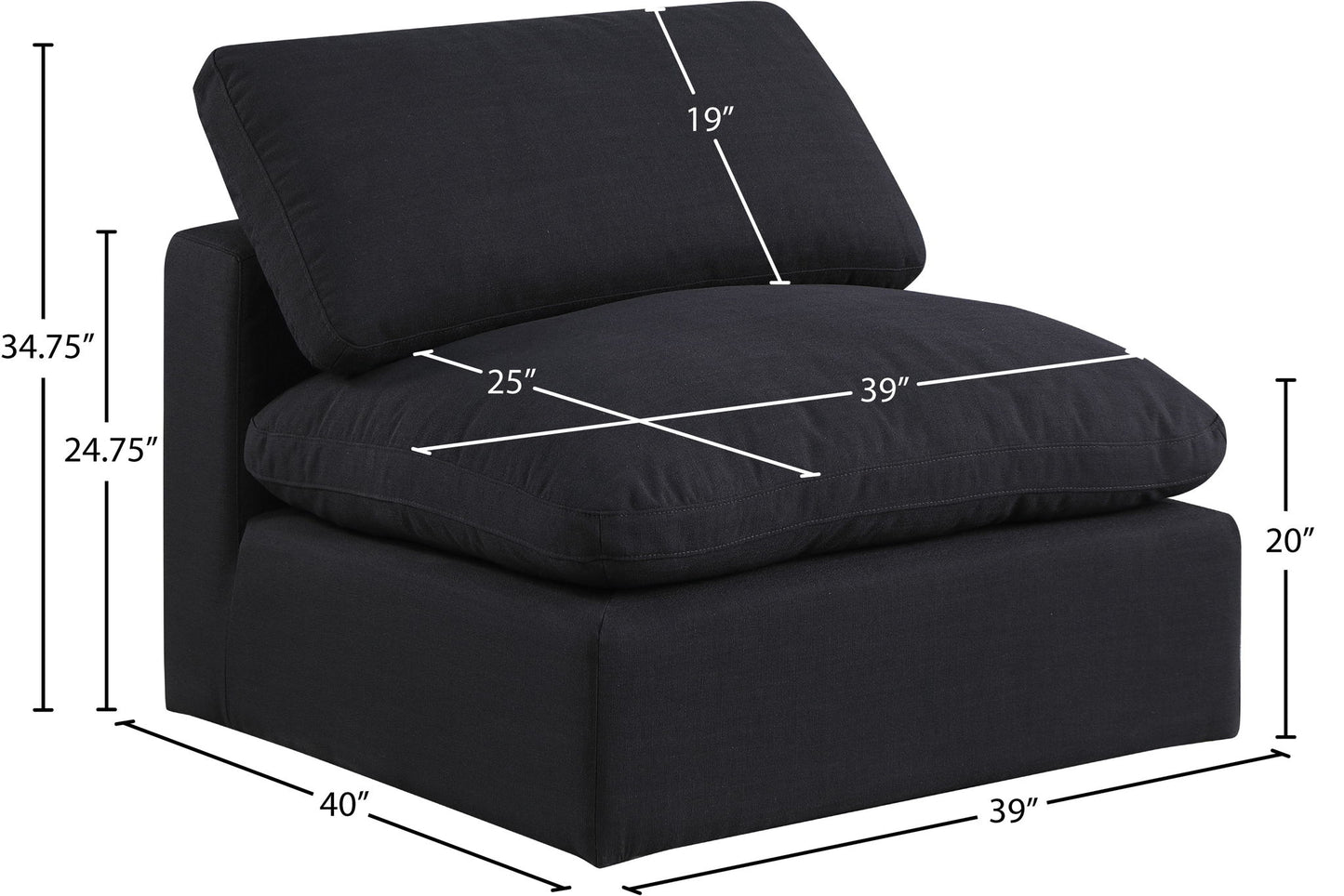 Comfy - Linen Armless Chair