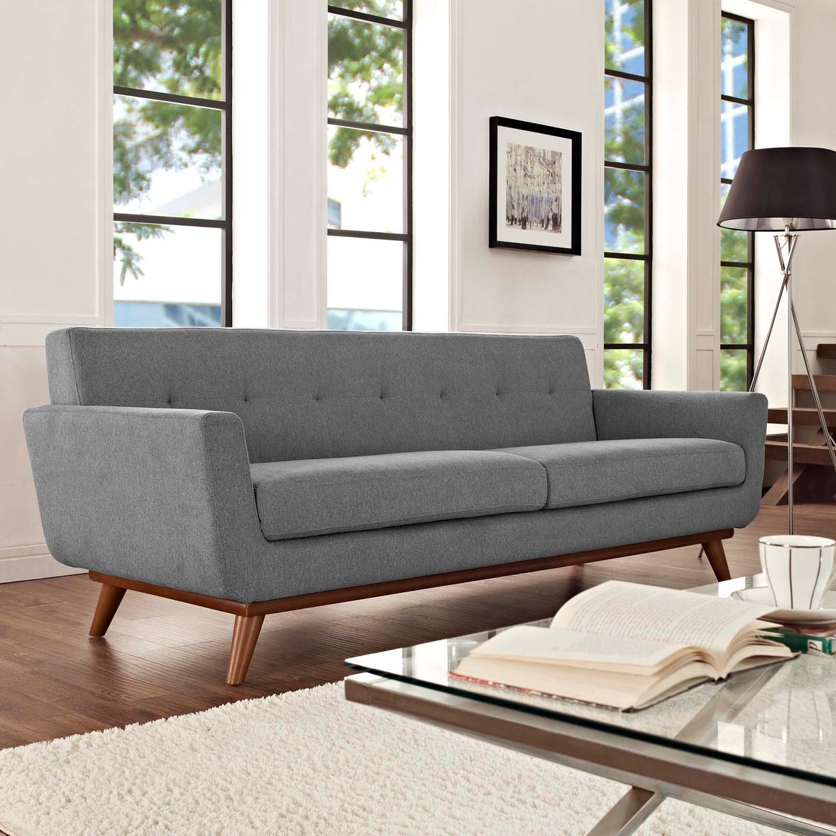 Engage Upholstered Fabric Sofa - Expectation Gray