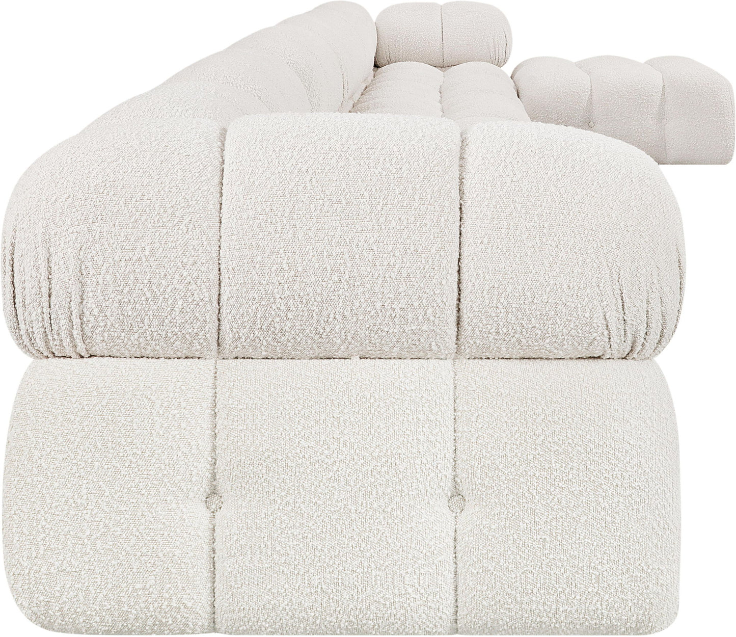Ames - 7 Piece Boucle Fabric Modular L-Shaped Sectional
