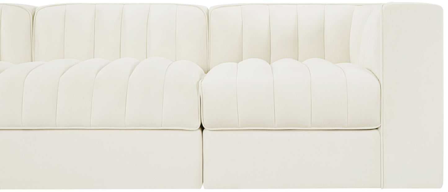 Rummi - Velvet Performance Fabric Upholstered 5 Piece Modular Sofa