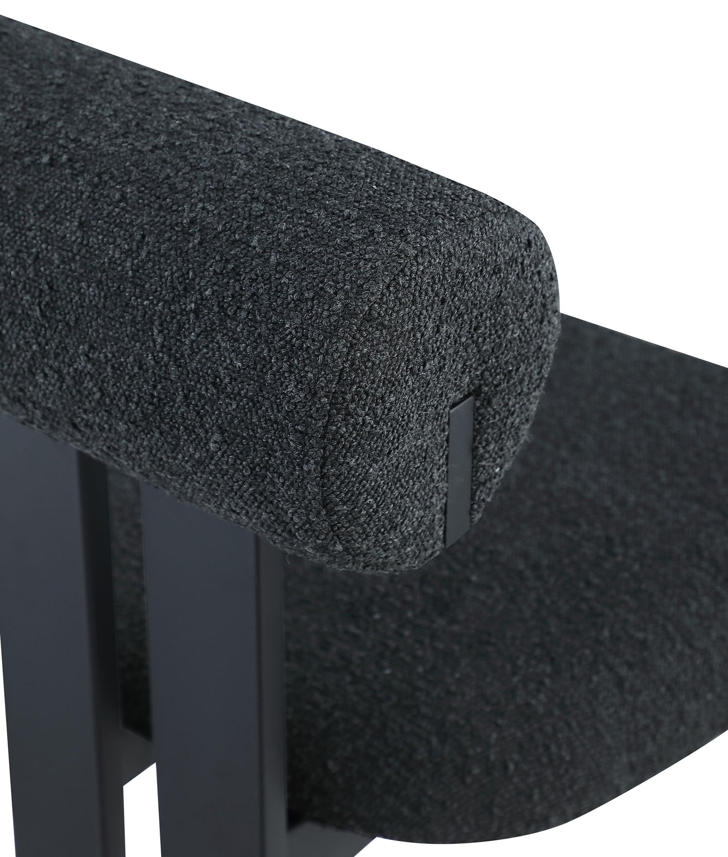 Dario - Boucle Dining Chair With Black Frame (Set of 2)