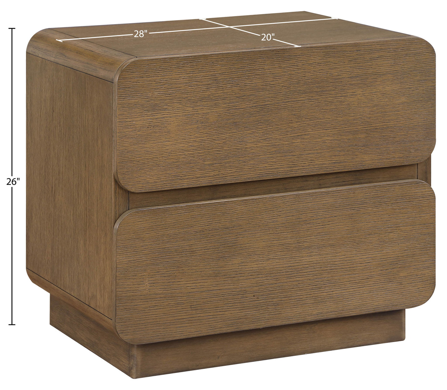 Adagio - Solid Wood And Oak Veneer Nightstand