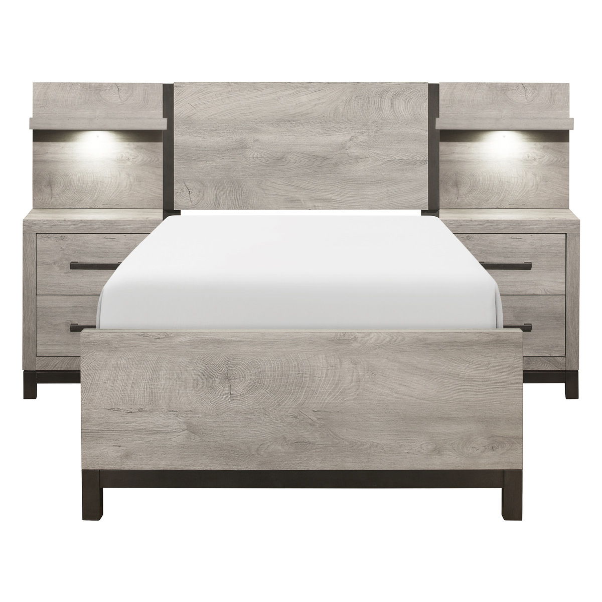 Zephyr 5pc Set Twin Wall Bed (TB+2NS+2NS-P)
