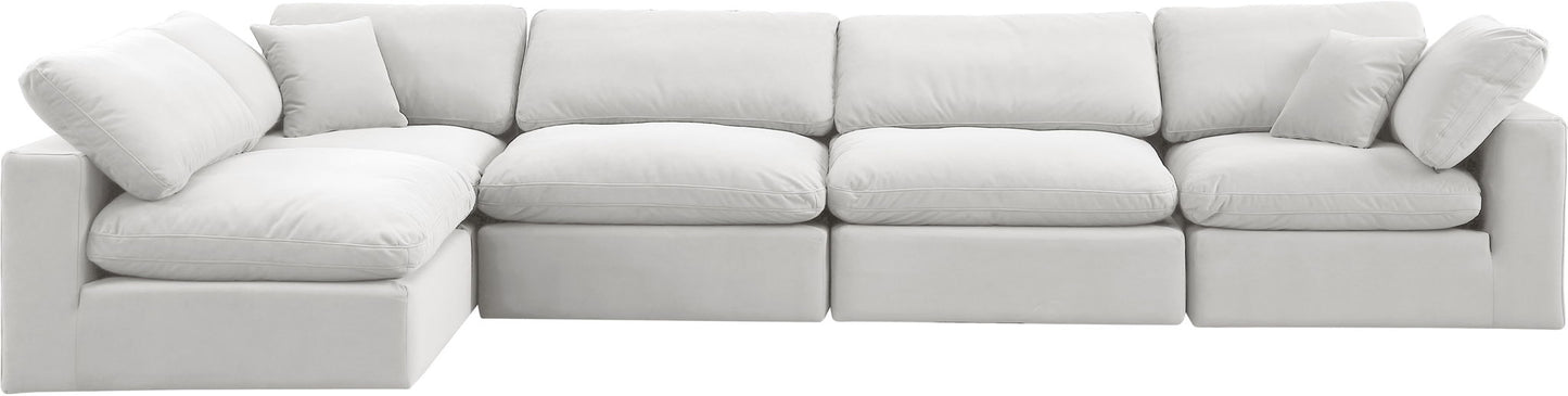Comfy - 5 Piece Velvet Modular Sectional