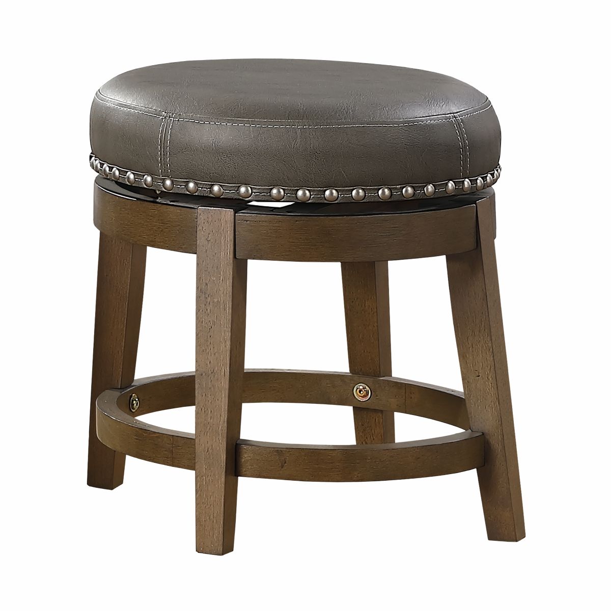 Westby Round Swivel Stool, Gray