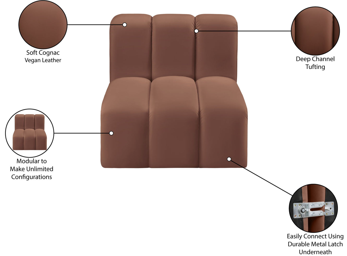 Arc - Faux Leather Straight Chair