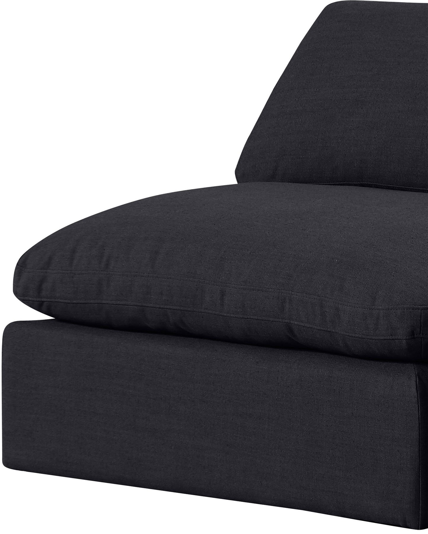 Comfy - Linen Modular Armless Sofa 2 Seats