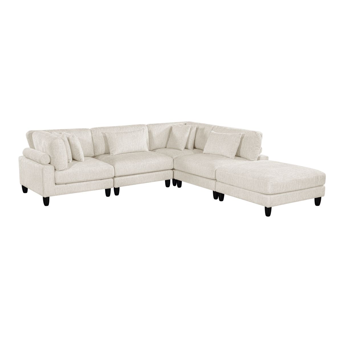 Robstown 5-Piece Modular Sectional with Ottoman