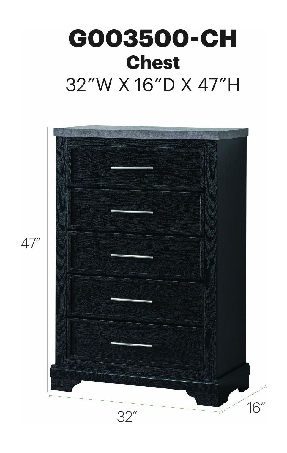 Grande - Chest - Black