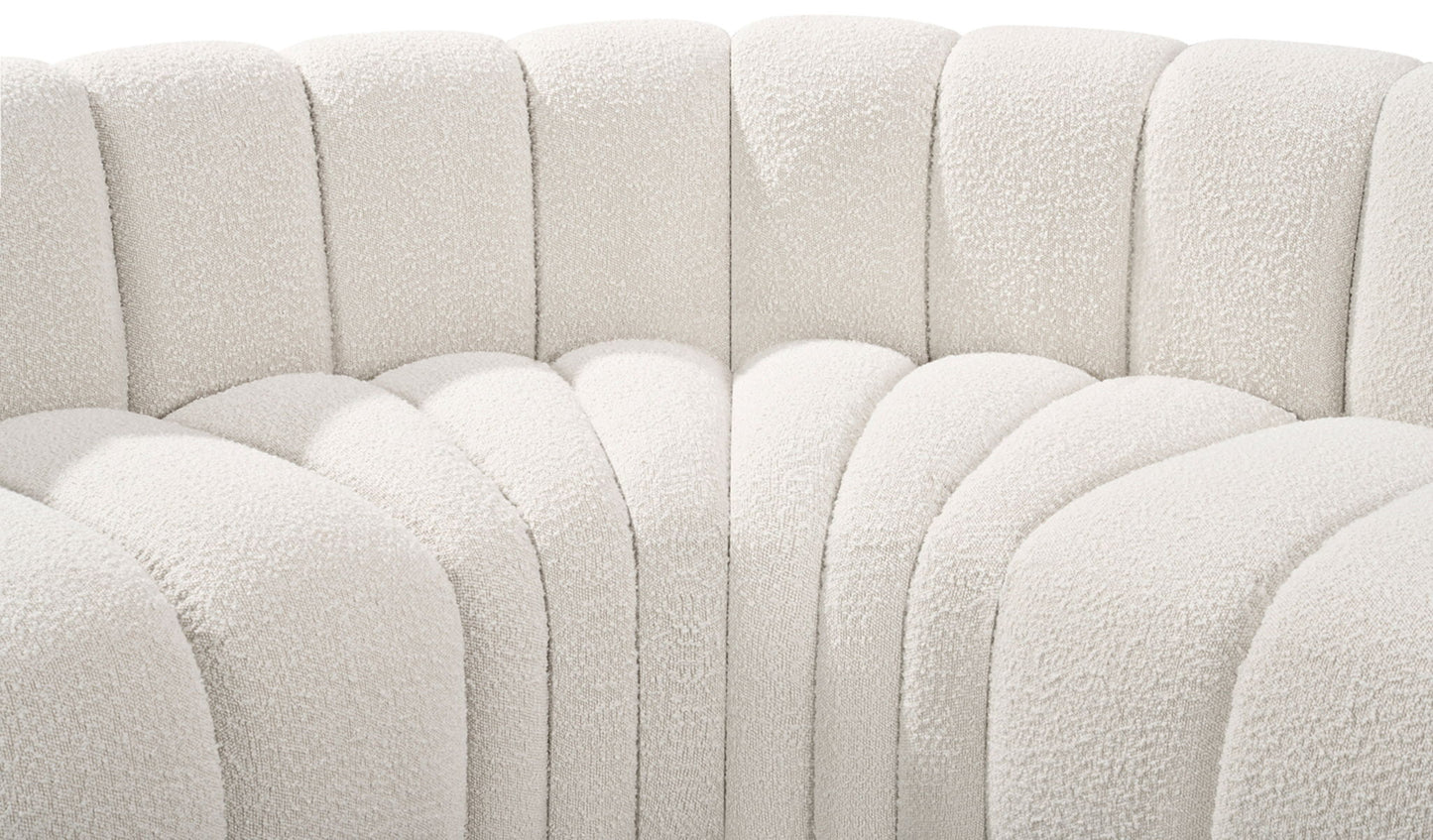 Arc - Boucle Fabric 6 Piece Curved Modular Sofa