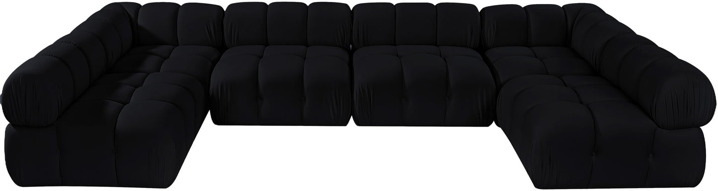 Orin - U-Shaped Velvet 6 Piece Modular Sectional