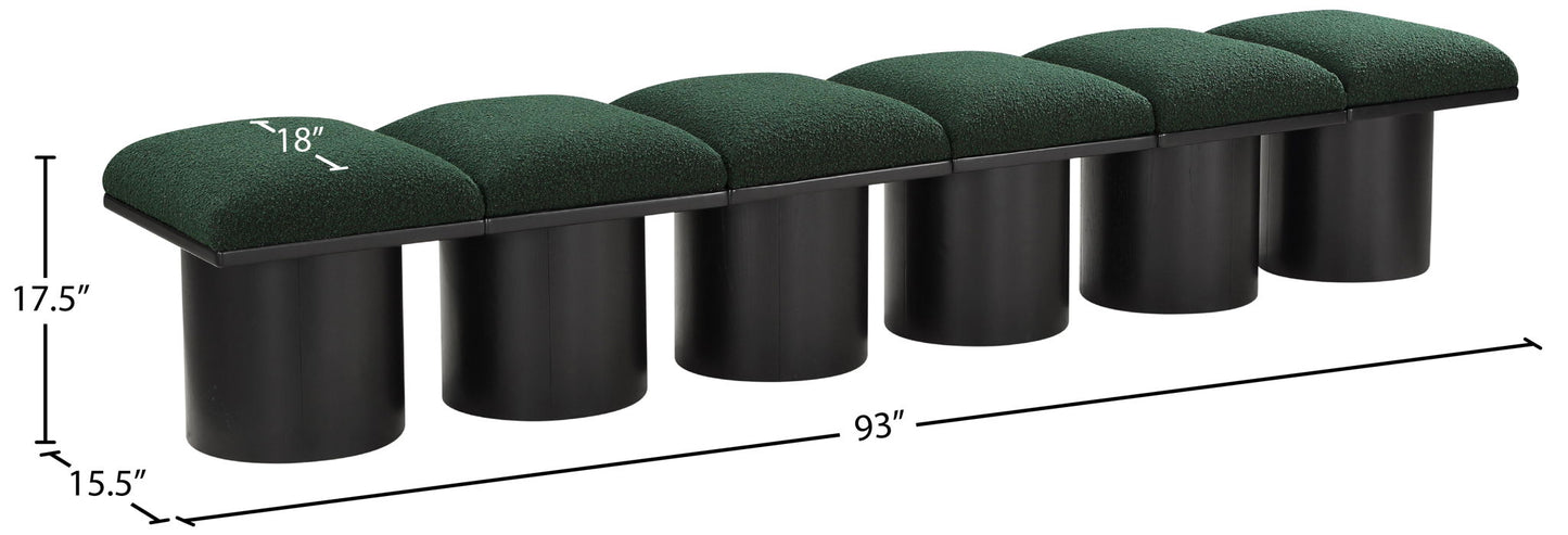 Pavilion - 6 Piece Modular Bench With Black Base