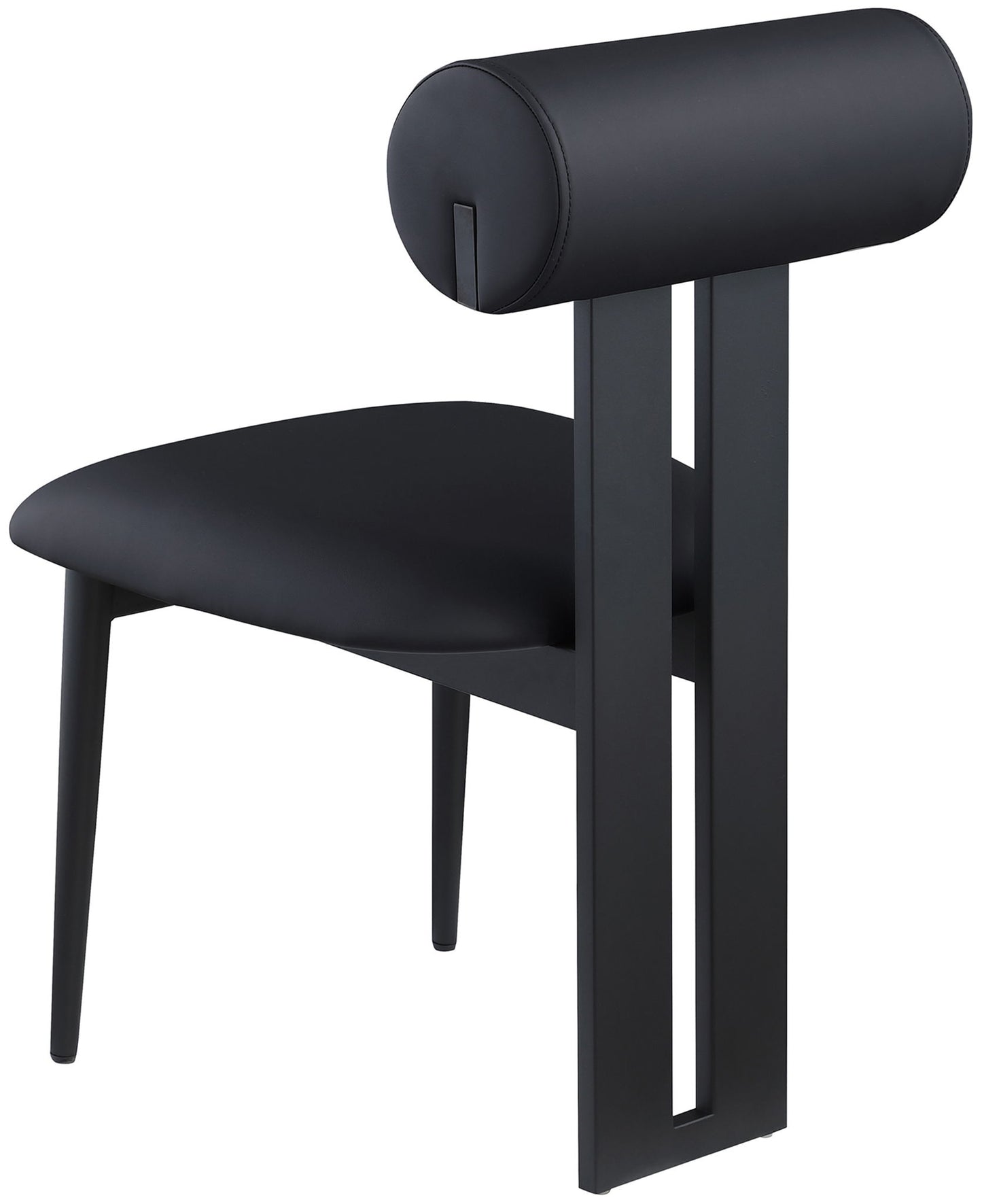 Dario - Faux Leather Dining Chair With Black Frame (Set of 2)