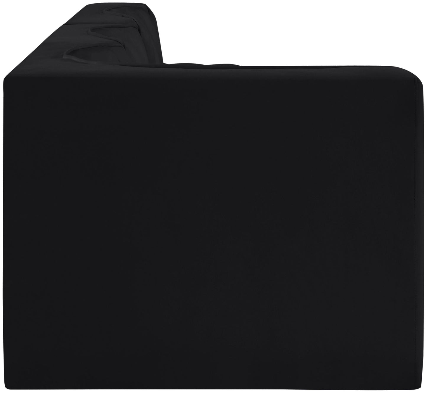 Rummi - Velvet Performance Fabric Upholstered 4 Piece Modular Sectional With Reverse Corner Chair