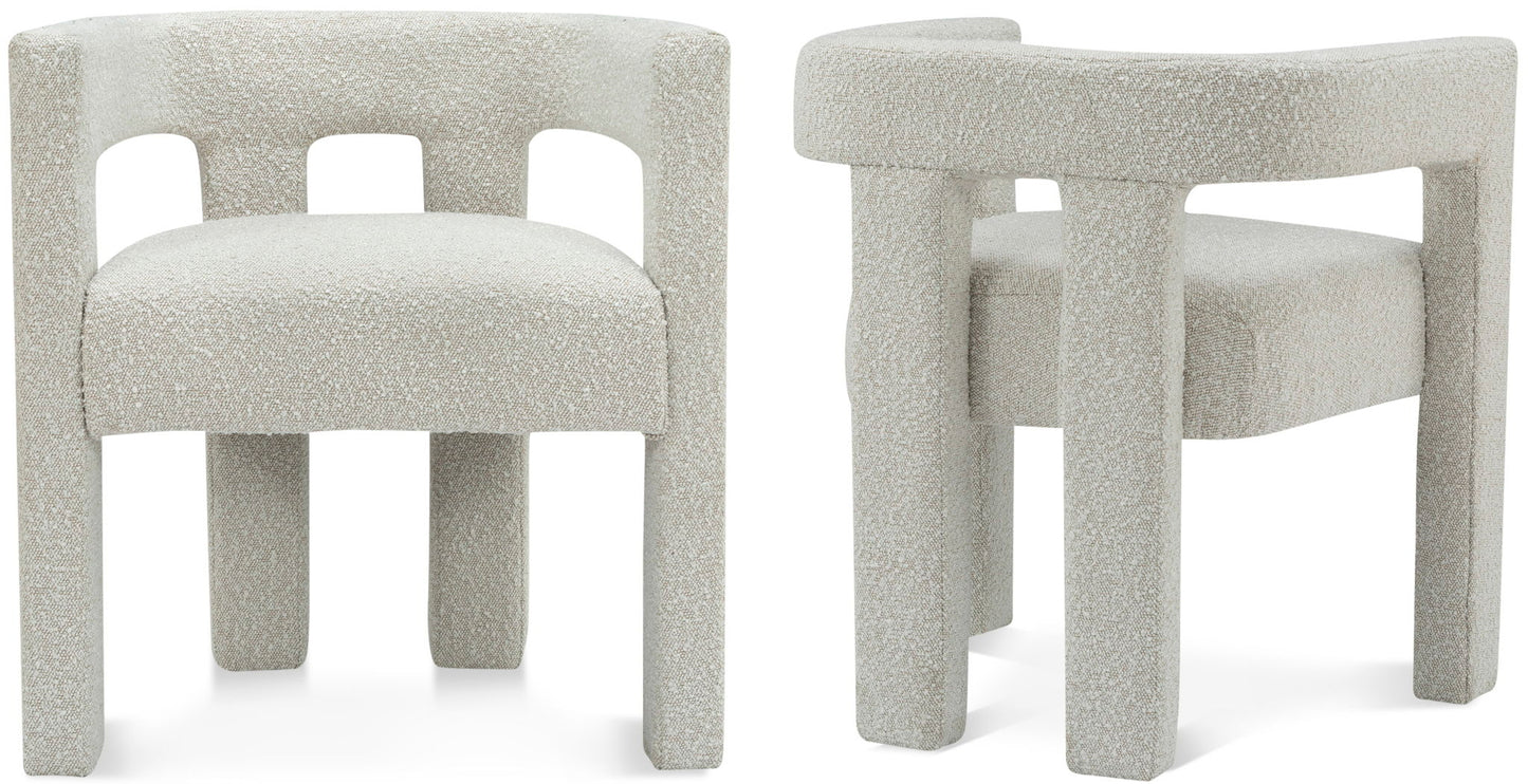 Athena - Boucle Fabric Dining Chair