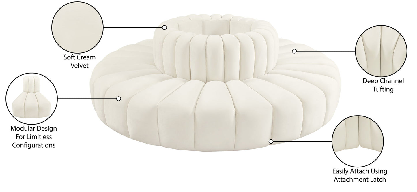Arc - Velvet 8 Piece Round Modular Sofa