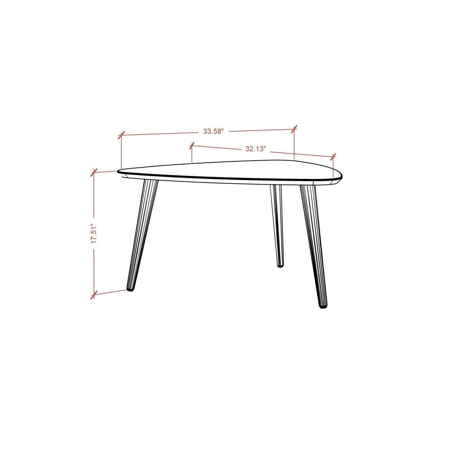 Manhattan Utopia - Triangle Table - Off White