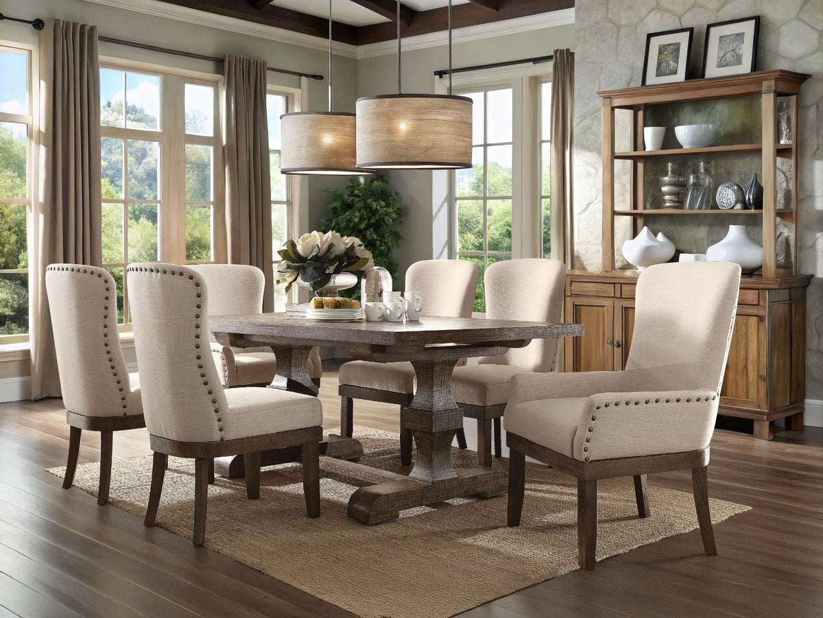 Landon - Dining Table With Leaf - Salvage Brown