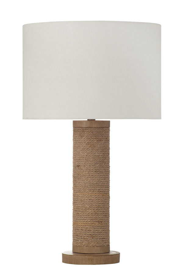 Adams - Table Lamp - Natural Rope / White