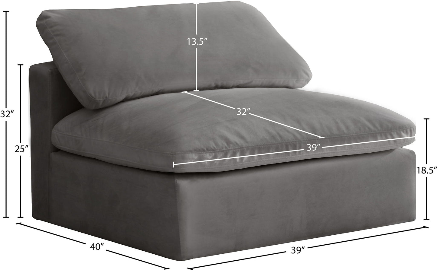 Cozy - Armless Chair