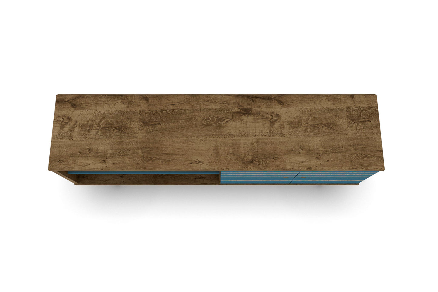 Manhattan Liberty - 63" TV Stand With Rustic Brown Frame