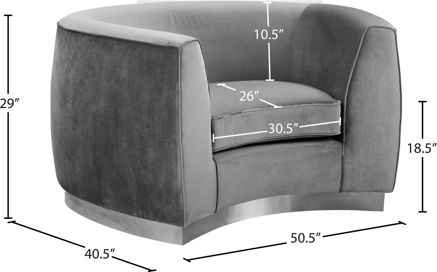 Julian - Chair with Chrome Base